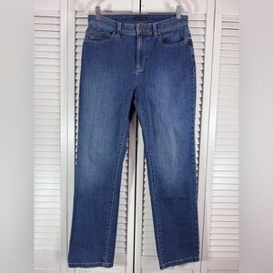 Eileen Fisher Organic Cotton Straight Leg Blue Jeans Size 8